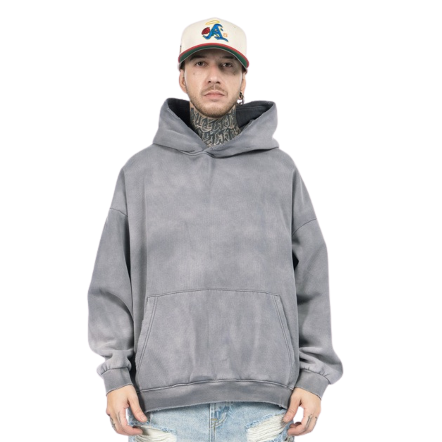 Vintage Washed Oversized Streetwear Hoodie