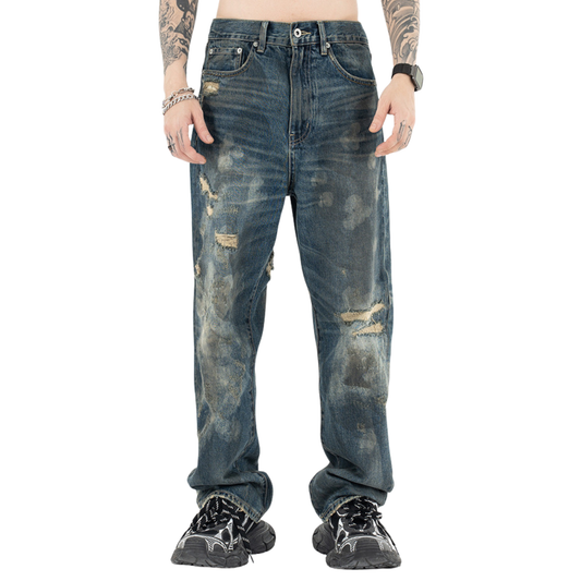 Streetwear Loose Casual Washed Distressed Baggy Jeans
