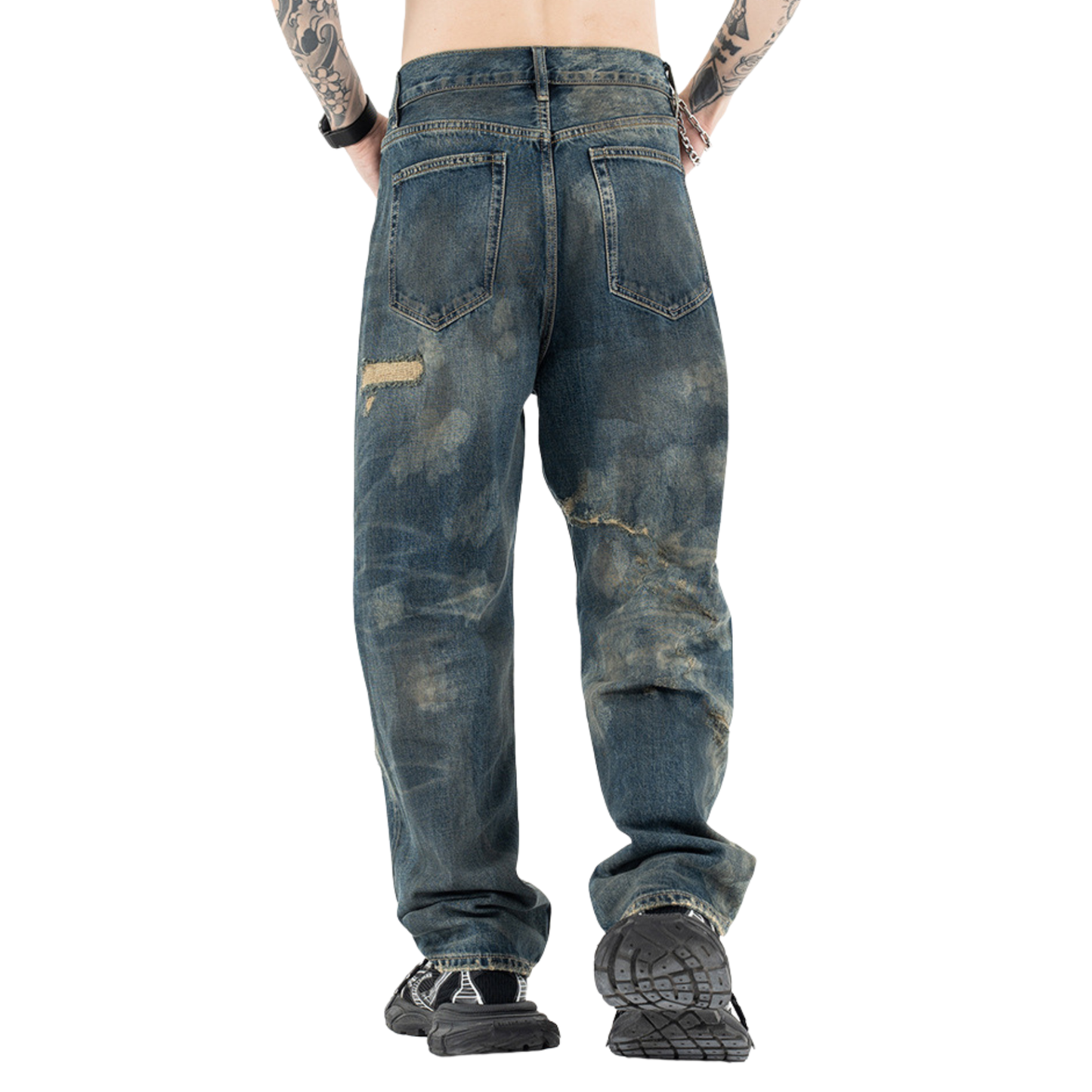 Streetwear Loose Casual Washed Distressed Baggy Jeans
