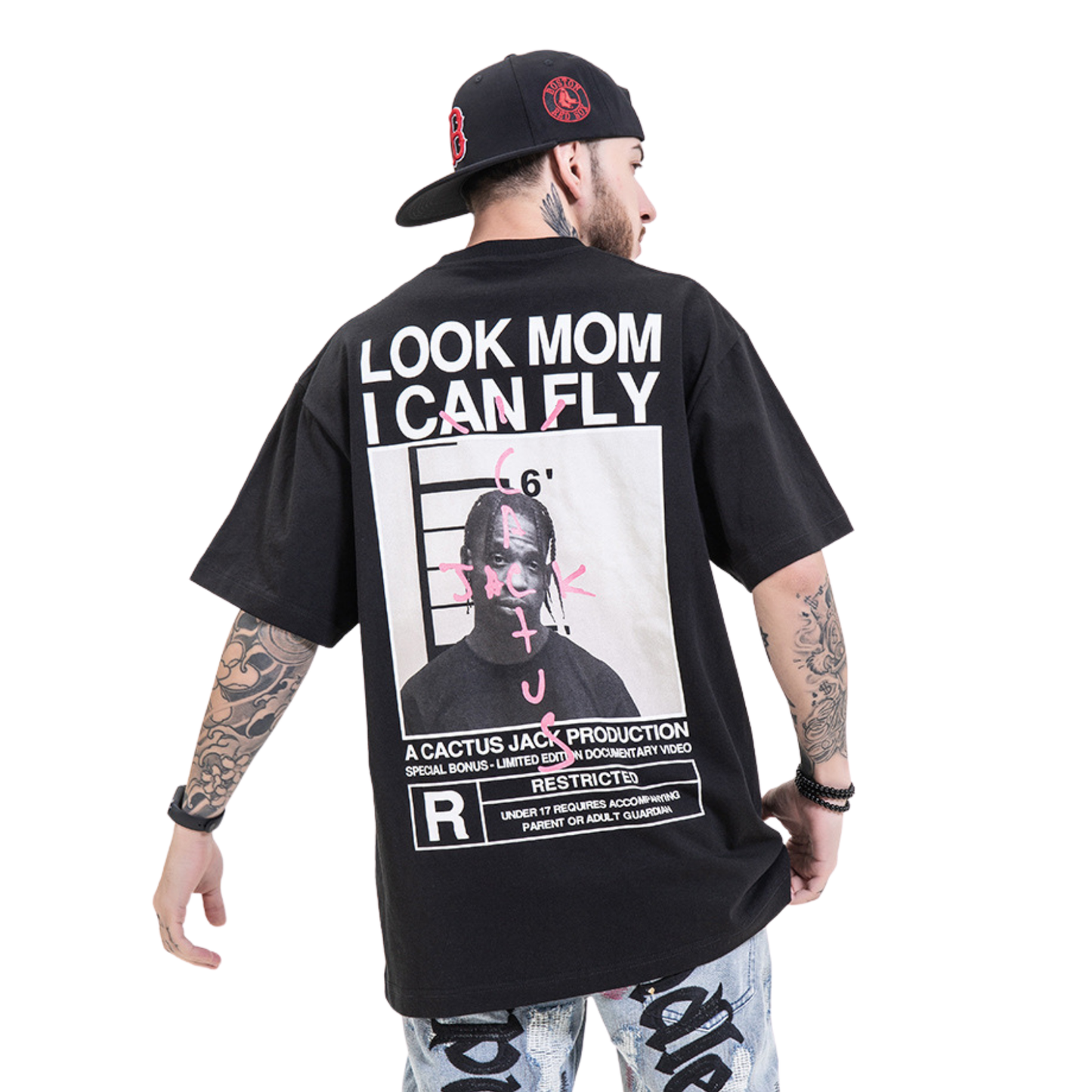 Look Mom I Can Fly Cactus Jack Streetwear T-Shirt