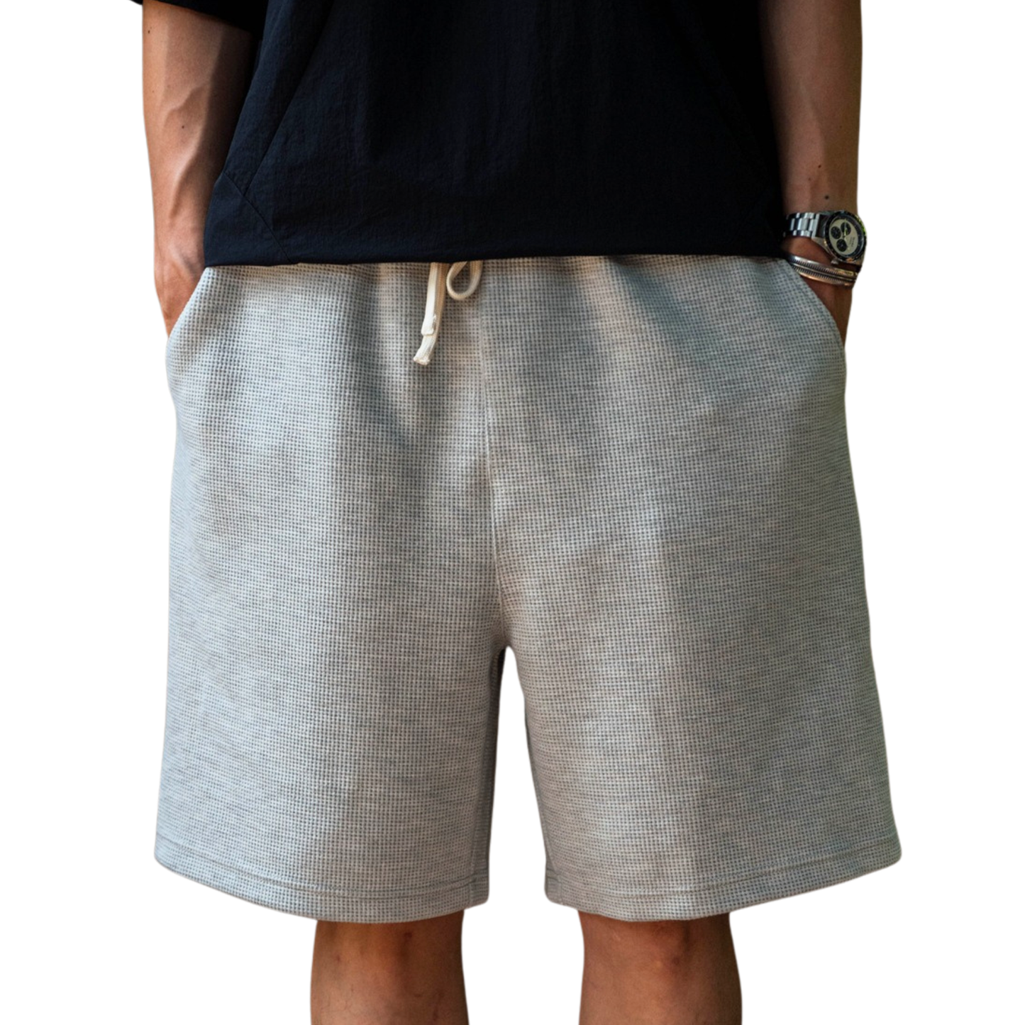 400g Custom-Woven Waffle Breathable Streetwear Shorts