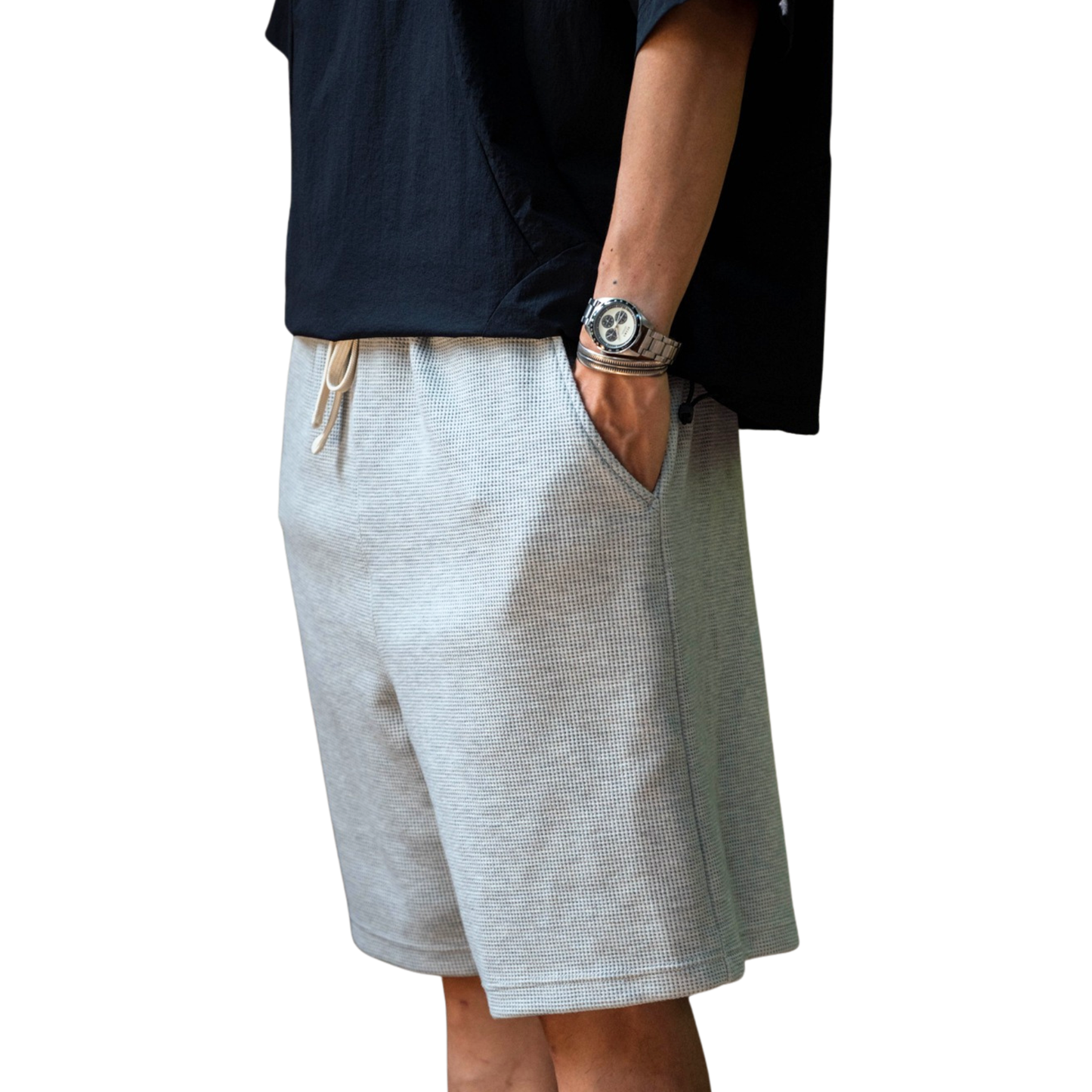 400g Custom-Woven Waffle Breathable Streetwear Shorts