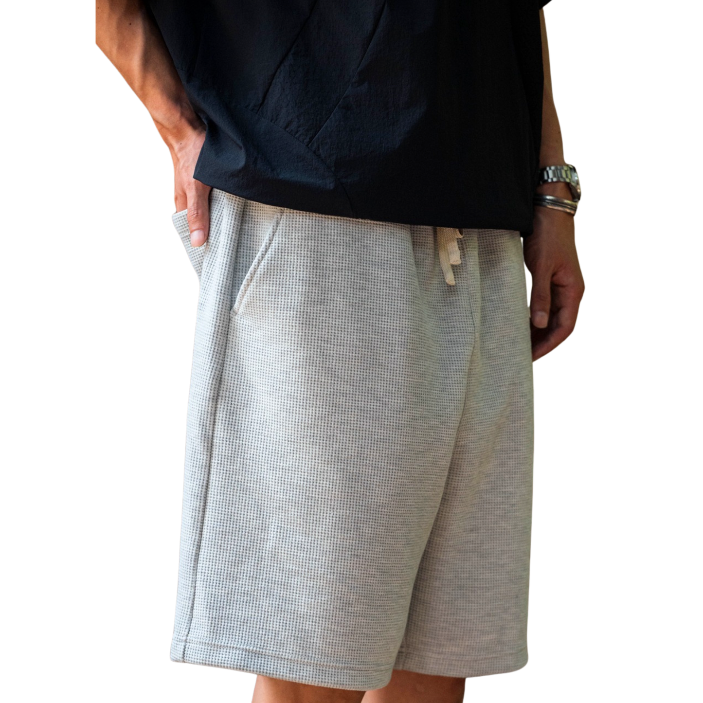 400g Custom-Woven Waffle Breathable Streetwear Shorts